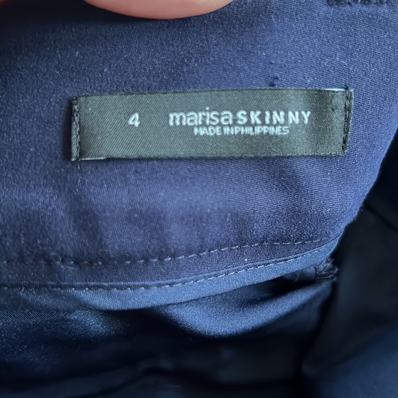 Ann Taylor Loft women size 4 Marisa skinny stretch dress pants navy blue - Picture 3 of 6